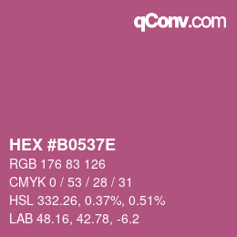 Color code: HEX #B0537E | qconv.com