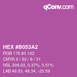 Color code: HEX #B053A2 | qconv.com