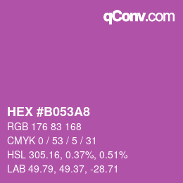 Color code: HEX #B053A8 | qconv.com