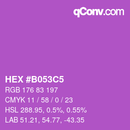 Color code: HEX #B053C5 | qconv.com