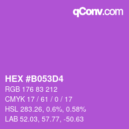 颜色代码: HEX #B053D4 | qconv.com