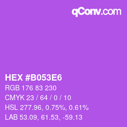 Farbcode: HEX #B053E6 | qconv.com