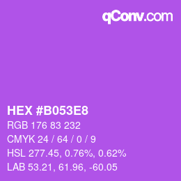 Color code: HEX #B053E8 | qconv.com