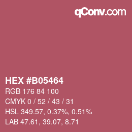 Color code: HEX #B05464 | qconv.com