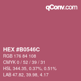 Color code: HEX #B0546C | qconv.com