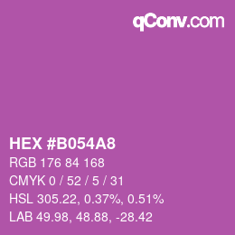 Color code: HEX #B054A8 | qconv.com