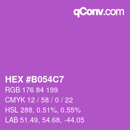 Color code: HEX #B054C7 | qconv.com