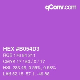 Color code: HEX #B054D3 | qconv.com