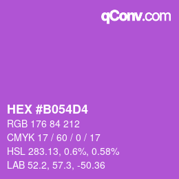 颜色代码: HEX #B054D4 | qconv.com