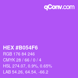 カラーコード: HEX #B054F6 | qconv.com