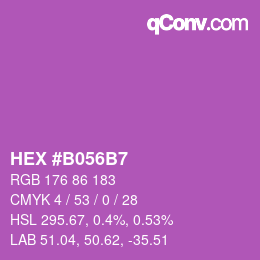 カラーコード: HEX #B056B7 | qconv.com