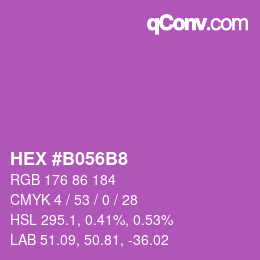 カラーコード: HEX #B056B8 | qconv.com