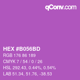 Color code: HEX #B056BD | qconv.com