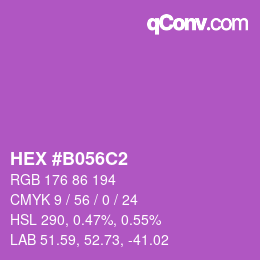 カラーコード: HEX #B056C2 | qconv.com
