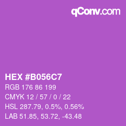 Farbcode: HEX #B056C7 | qconv.com
