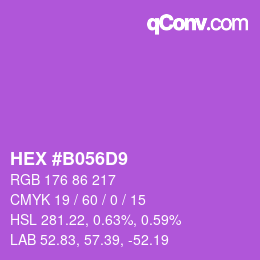 カラーコード: HEX #B056D9 | qconv.com