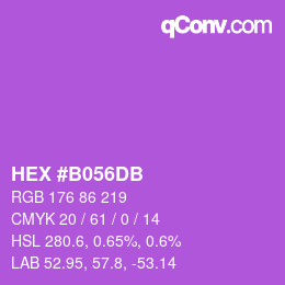 Color code: HEX #B056DB | qconv.com