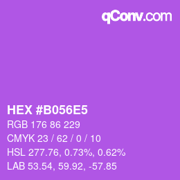 カラーコード: HEX #B056E5 | qconv.com