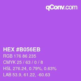 カラーコード: HEX #B056EB | qconv.com
