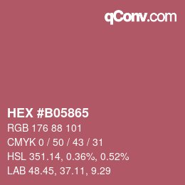 Color code: HEX #B05865 | qconv.com