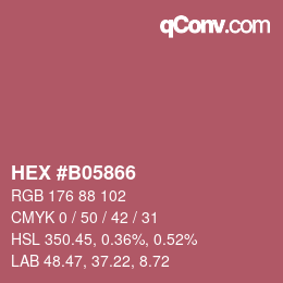 Color code: HEX #B05866 | qconv.com