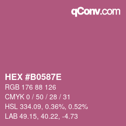Color code: HEX #B0587E | qconv.com