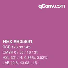 Color code: HEX #B05891 | qconv.com