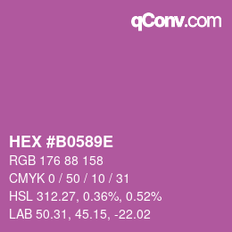 Color code: HEX #B0589E | qconv.com