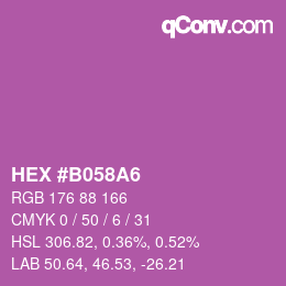 Color code: HEX #B058A6 | qconv.com