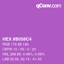 Color code: HEX #B058C4 | qconv.com