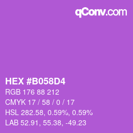 Color code: HEX #B058D4 | qconv.com