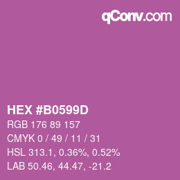 Farbcode: HEX #B0599D | qconv.com