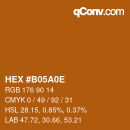 Color code: HEX #B05A0E | qconv.com