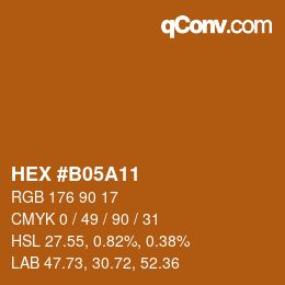 Color code: HEX #B05A11 | qconv.com