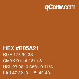Color code: HEX #B05A21 | qconv.com