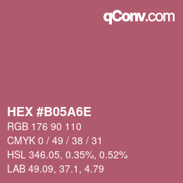 Color code: HEX #B05A6E | qconv.com