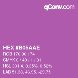Color code: HEX #B05AAE | qconv.com