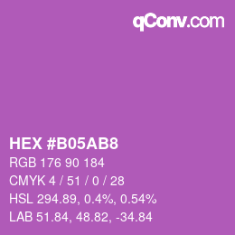 カラーコード: HEX #B05AB8 | qconv.com