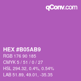カラーコード: HEX #B05AB9 | qconv.com