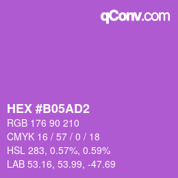 カラーコード: HEX #B05AD2 | qconv.com