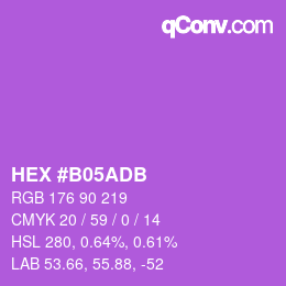 カラーコード: HEX #B05ADB | qconv.com