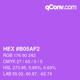 Color code: HEX #B05AF2 | qconv.com