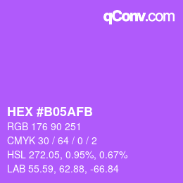 Color code: HEX #B05AFB | qconv.com