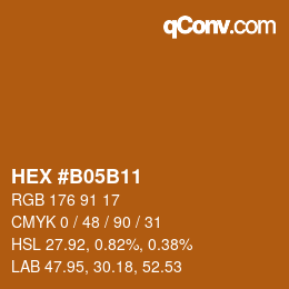 Color code: HEX #B05B11 | qconv.com