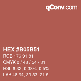 Color code: HEX #B05B51 | qconv.com