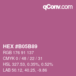 Color code: HEX #B05B89 | qconv.com