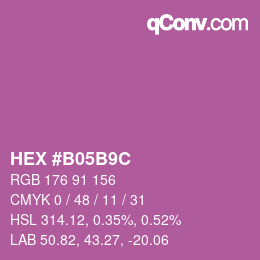 Color code: HEX #B05B9C | qconv.com