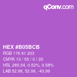 Color code: HEX #B05BCB | qconv.com