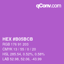 Color code: HEX #B05BCB | qconv.com