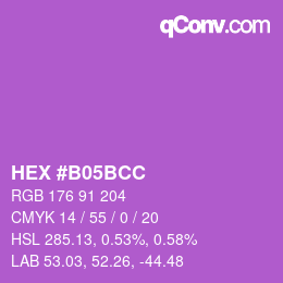 Color code: HEX #B05BCC | qconv.com